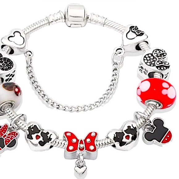Disney Mickey Minnie Mouse Charm Bracelet - Picture 3 of 3
